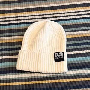 Believe in the Run Cream Ribbed Beanie